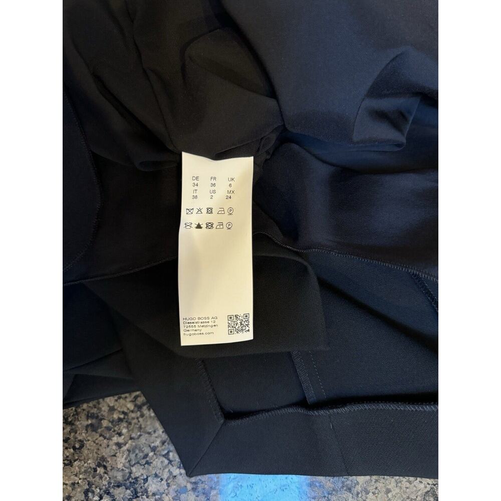Boss Women's Size 2 Dilira1 3/4 Sleeve Midi Dress, Black (New) - Picture 4 of 5